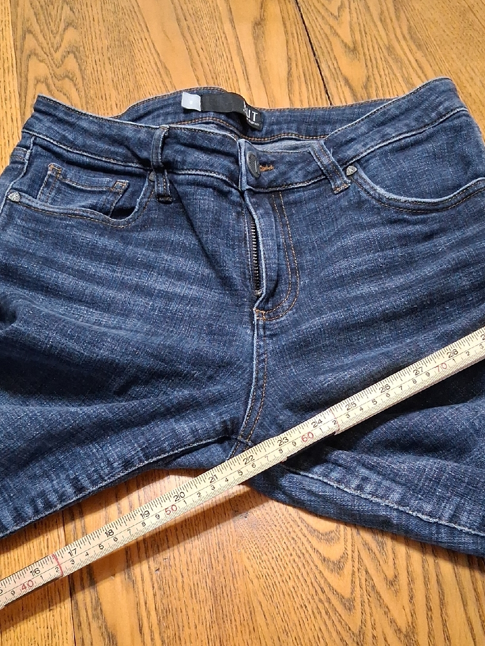 KUT FROM THE KLOTH Jeans Womens 8 BLUE Preowned CROPPED ?? Denim Pants Used - Picture 3 of 6